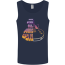 Where Words Fail Music Speaks Guitar Rock Mens Vest Tank Top Navy Blue