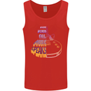Where Words Fail Music Speaks Guitar Rock Mens Vest Tank Top Red