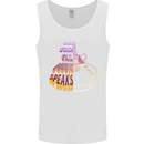 Where Words Fail Music Speaks Guitar Rock Mens Vest Tank Top White