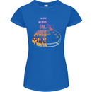 Where Words Fail Music Speaks Guitar Rock Womens Petite Cut T-Shirt Royal Blue