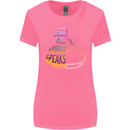 Where Words Fail Music Speaks Guitar Rock Womens Wider Cut T-Shirt Azalea