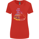 Where Words Fail Music Speaks Guitar Rock Womens Wider Cut T-Shirt Red