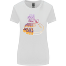 Where Words Fail Music Speaks Guitar Rock Womens Wider Cut T-Shirt White