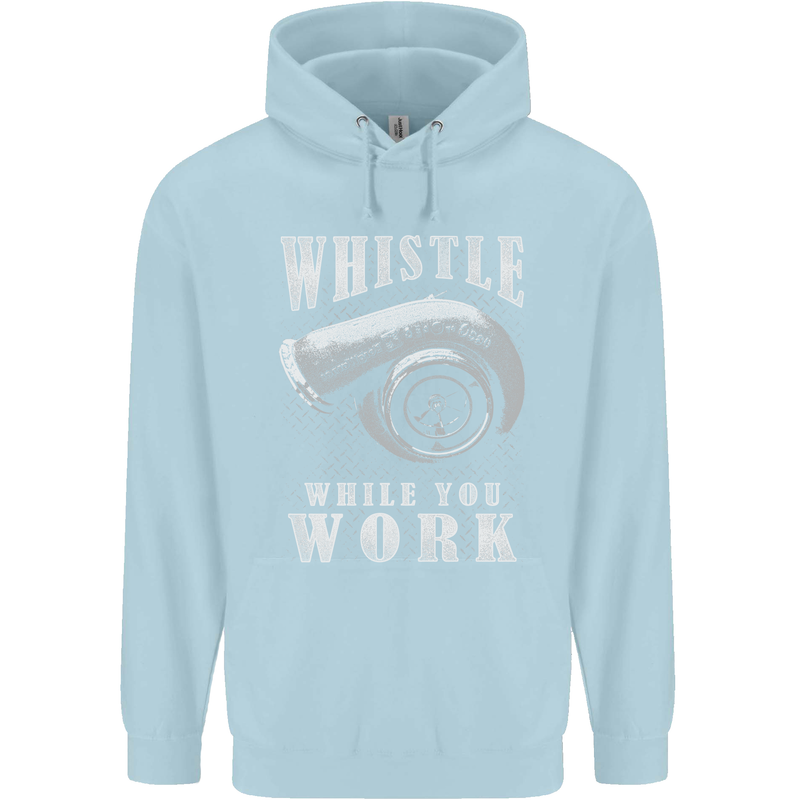 Whistle While You Work Turbo Cars Childrens Kids Hoodie Light Blue