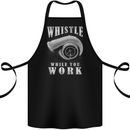 Whistle While You Work Turbo Cars Cotton Apron 100% Organic Black