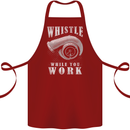Whistle While You Work Turbo Cars Cotton Apron 100% Organic Maroon