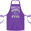 Whistle While You Work Turbo Cars Cotton Apron 100% Organic Purple