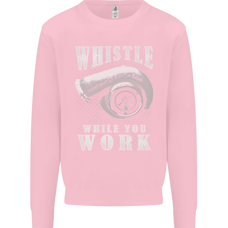 Whistle While You Work Turbo Cars Kids Sweatshirt Jumper Light Pink
