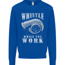 Whistle While You Work Turbo Cars Kids Sweatshirt Jumper Royal Blue