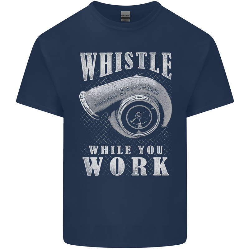 Whistle While You Work Turbo Cars Kids T-Shirt Childrens Navy Blue