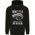 Whistle While You Work Turbo Cars Mens 80% Cotton Hoodie Black