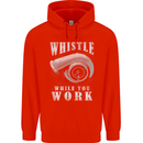 Whistle While You Work Turbo Cars Mens 80% Cotton Hoodie Bright Red