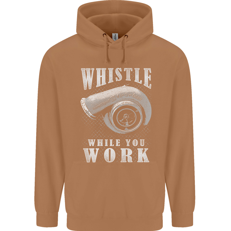 Whistle While You Work Turbo Cars Mens 80% Cotton Hoodie Caramel Latte