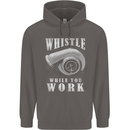 Whistle While You Work Turbo Cars Mens 80% Cotton Hoodie Charcoal