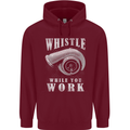 Whistle While You Work Turbo Cars Mens 80% Cotton Hoodie Maroon