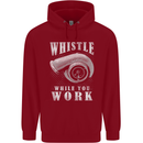 Whistle While You Work Turbo Cars Mens 80% Cotton Hoodie Red