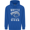 Whistle While You Work Turbo Cars Mens 80% Cotton Hoodie Royal Blue