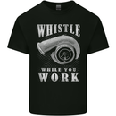 Whistle While You Work Turbo Cars Mens Cotton T-Shirt Tee Top Black