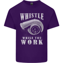 Whistle While You Work Turbo Cars Mens Cotton T-Shirt Tee Top Purple
