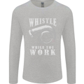 Whistle While You Work Turbo Cars Mens Long Sleeve T-Shirt Sports Grey