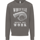 Whistle While You Work Turbo Cars Mens Sweatshirt Jumper Charcoal