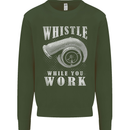 Whistle While You Work Turbo Cars Mens Sweatshirt Jumper Forest Green