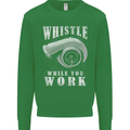 Whistle While You Work Turbo Cars Mens Sweatshirt Jumper Irish Green