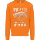 Whistle While You Work Turbo Cars Mens Sweatshirt Jumper Orange