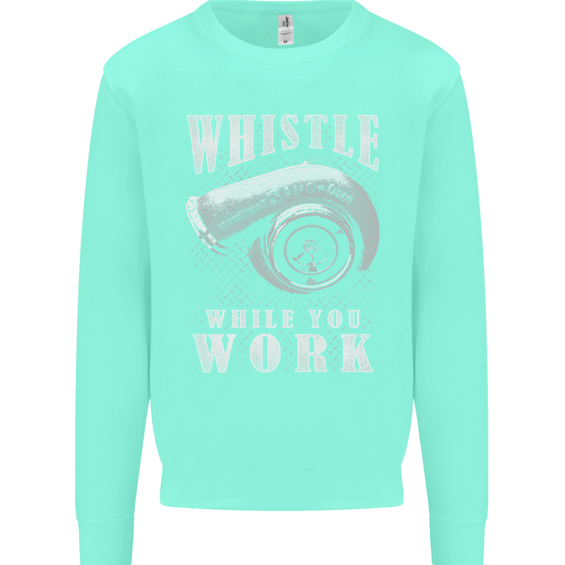 Whistle While You Work Turbo Cars Mens Sweatshirt Jumper Peppermint
