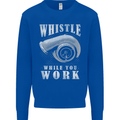 Whistle While You Work Turbo Cars Mens Sweatshirt Jumper Royal Blue