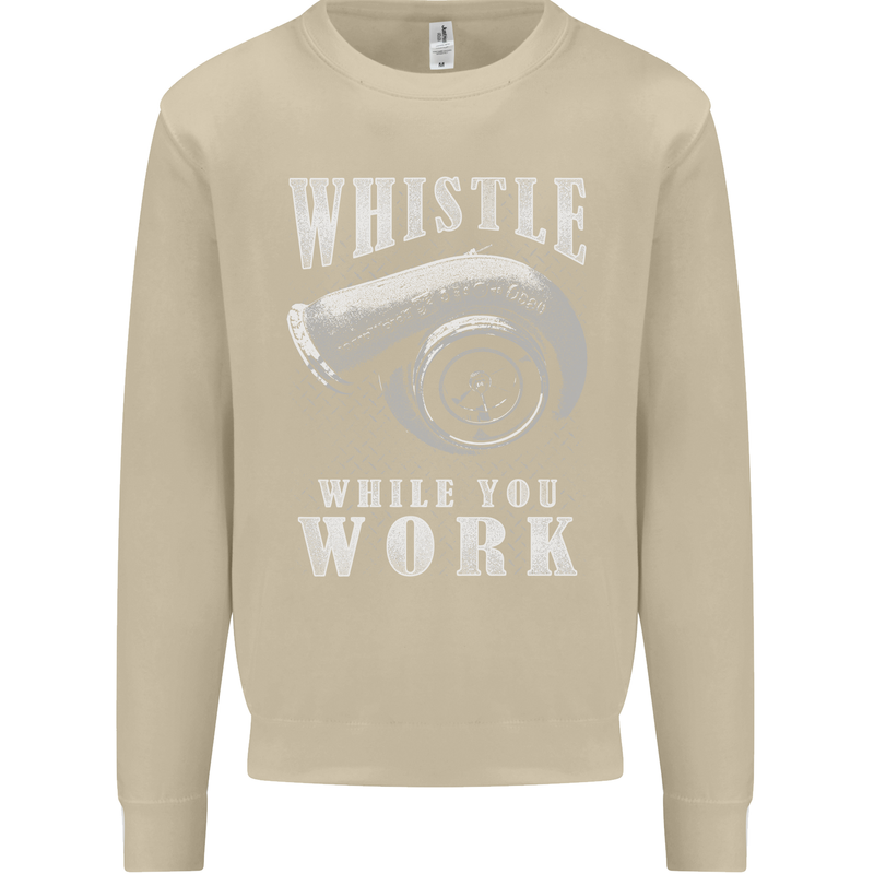 Whistle While You Work Turbo Cars Mens Sweatshirt Jumper Sand