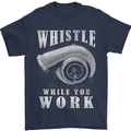 Whistle While You Work Turbo Cars Mens T-Shirt Cotton Gildan Navy Blue