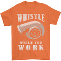 Whistle While You Work Turbo Cars Mens T-Shirt Cotton Gildan Orange