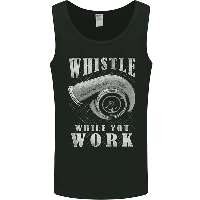 Whistle While You Work Turbo Cars Mens Vest Tank Top Black