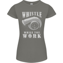 Whistle While You Work Turbo Cars Womens Petite Cut T-Shirt Charcoal