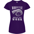 Whistle While You Work Turbo Cars Womens Petite Cut T-Shirt Purple