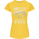 Whistle While You Work Turbo Cars Womens Petite Cut T-Shirt Yellow