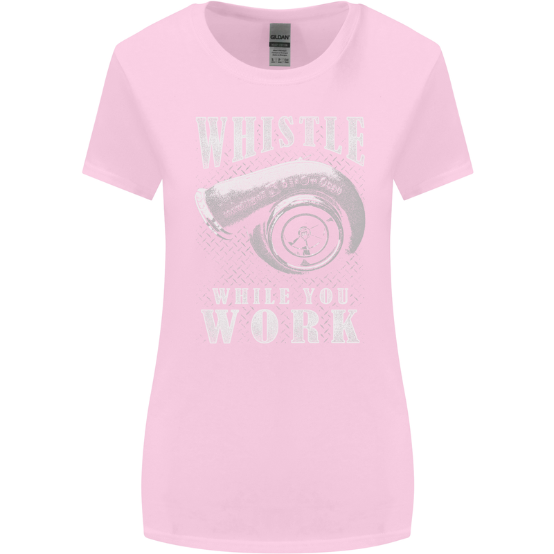 Whistle While You Work Turbo Cars Womens Wider Cut T-Shirt Light Pink