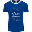 21st Birthday 21 Year Old Geek Funny Maths Mens Ringer T-Shirt FotL Royal Blue/White