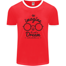 Imagine Its Not a Dream World Peace Hippy Mens Ringer T-Shirt FotL Red/White