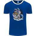 Space Bunny Funny Astronaut Space Rabbit Mens Ringer T-Shirt FotL Royal Blue/White