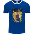 Blacksmiths Forge Mens Ringer T-Shirt Royal Blue/White