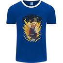 Blacksmiths Forge Mens Ringer T-Shirt Royal Blue/White