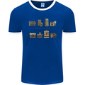 Photography Camera Evolution Photograper Mens Ringer T-Shirt FotL Royal Blue/White