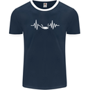 Pulse Scuba Diving Scuba Diving Diver Funny Mens Ringer T-Shirt FotL Navy Blue/White
