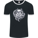 Cthulhu Skull Mens Ringer T-Shirt FotL Black/White