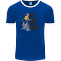 Spinning Eat Sleep Spin Repeat Cycling Mens Ringer T-Shirt FotL Royal Blue/White