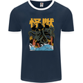 Cthulhu Japanese Anime Kraken Mens Ringer T-Shirt FotL Navy Blue/White