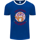 Sloth Anything I Can Do Slower Funny Mens White Ringer T-Shirt Royal Blue/White