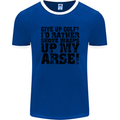 Give up Golf? Funny Golfing Golfer Mens Ringer T-Shirt FotL Royal Blue/White